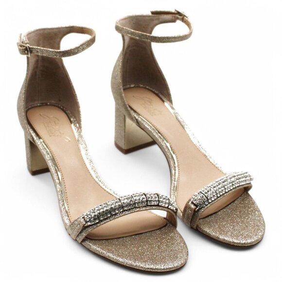 Jewel Badgley Mischka Shoes - Womens Jewel Badgley Mischka Open Toe Block Heels